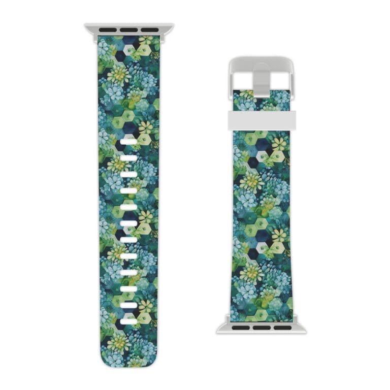 Floral Hexie Quilt Apple Watch Band