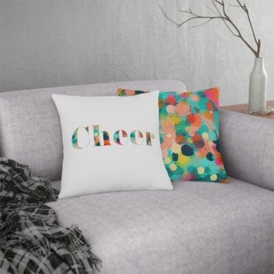 Zappy Dots cheerful dots two sided waterproof porch pillow