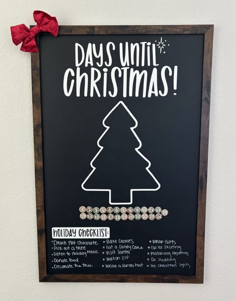 Christmas Countdown Chalkboard by Zappy Dots
