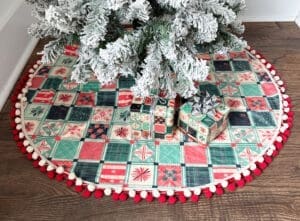Minky Tree Skirt, DIY no sew tree skirt