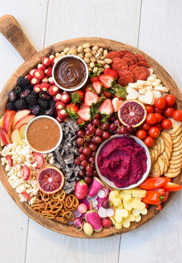 valentine's snack board