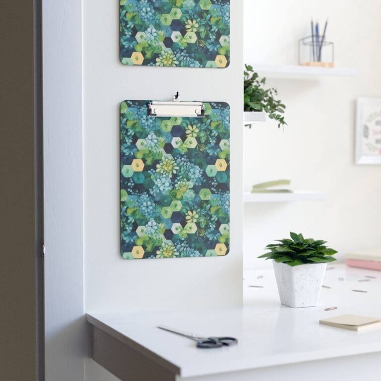 Floral Hexie Quilt Clipboard – Double-Sided!