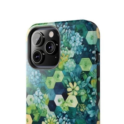 Floral hexi quilt iPhone case