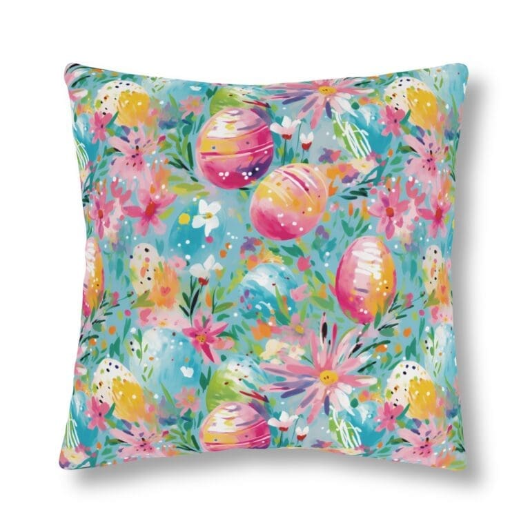 Easter Egg-stravaganza Waterproof Porch Pillow