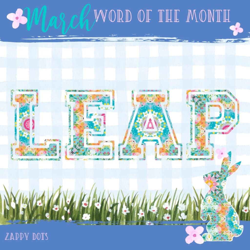 March word of the month graphic