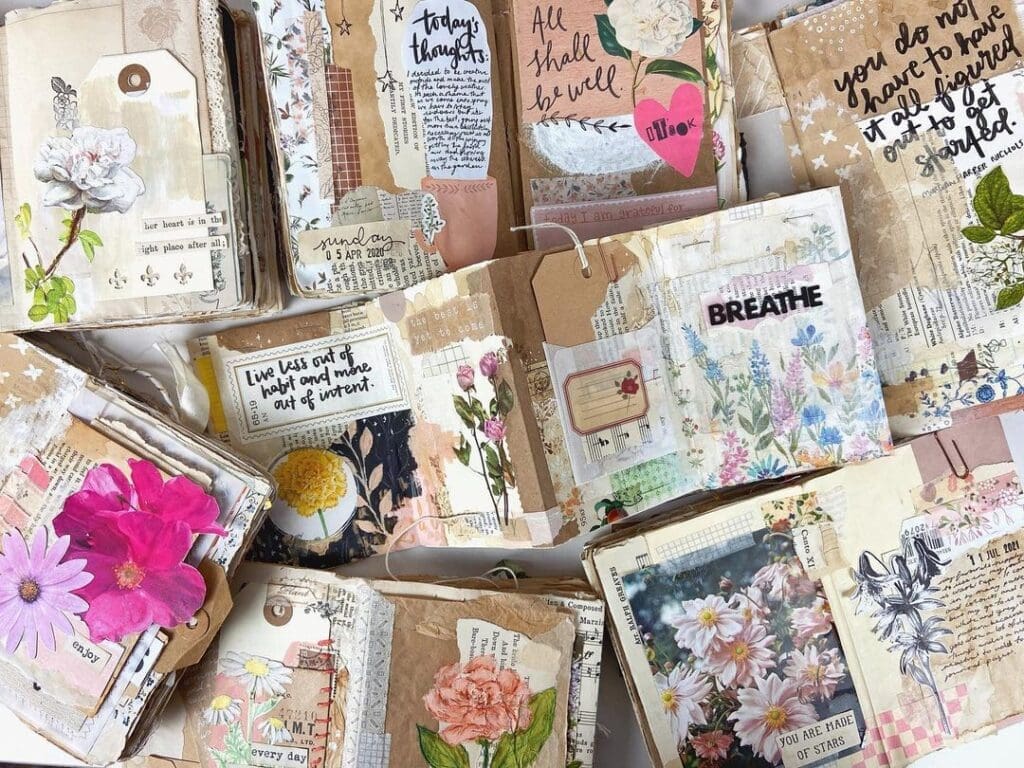 Floral art journals by MegJournals